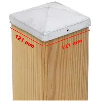5 x PFOSTENKAPPE PYRAMIDE 121 x 121 MM STAHL FEUERVERZINKT