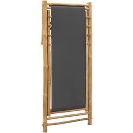 vidaXL Liegestuhl Bambus Dunkelgrau