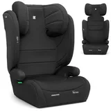 KikkaBoo Kindersitz 15-36 kg ohne ISOFIX i-AID, Kindersitz ab 3 Jahre, Gruppe 2-3 (100–150 cm), Von 3,5 Bis 12 Jahren, i-Size, 13-fach verstellbare Kopfstütze, Schwarz