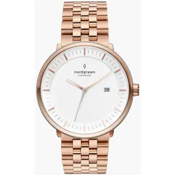 NORDGREEN - PHILOSOPHER - weißes zifferblatt - 5 link steel / 36 MM