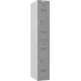 Phoenix Spind Locker grau PL1230GGK, 2 Schließfächer 30,0 x 50,0 x 183,0 cm