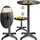 CASARIA Stehtisch 2er-Set Ø60 cm höhenverstellbar 70/115 cm Schwarz