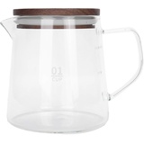 Yuecoom Kaffeekanne mit Deckel, Glas Milchkanne Safttasse Teekessel mit wärmeisoliertem Griff für den Heimgebrauch,Glas-Kaffeekanne Robust und Hitzebeständig,Glas-Teekanne Kaffeekännchen (300ML)