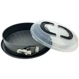 Relaxdays Springform mit Deckel anthrazit/transparent