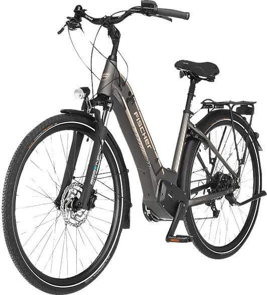 FISCHER CITA 6.0i Citybike (Laufradgröße: 28 Zoll, Damen-Rad, 504 Wh, platingrau matt)