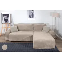 Ecksofa COLLECTION AB "Pia, L-Form, Breite 237 cm, mit Schlaffunktion", taupe, B:237cm H:41cm T:169cm, 100%Polyester, Sofas, Ecksofa