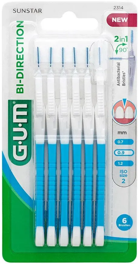 Gum® Bi-Direction, Interdentalbürste konisch fein 0,9 mm