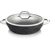 Tescoma Tiefe Bratpfanne PRESIDENT Stone mit Deckel ø 28 cm