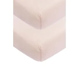 Meyco Baby Spannbettlaken 2-Pack 70x140/150 Soft Pink