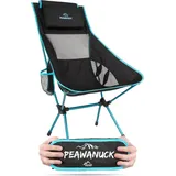 normani Campingstuhl Ultraleichter Campingstuhl Pewanuck, Outdoorstuhl Hochlehner Faltstuhl Strandstuhl Anglerstuhl blau