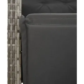 vidaXL Garten-Essgruppe 9-tlg. Grau