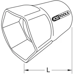 Harnstoff-Serviceschlüssel für AdBlue® Filter und Tanks, 45,5mm