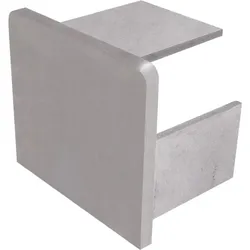 IAM DESIGN Endkappe für Kantenschutzprofil, 28x25x20mm,Zamak Edelstahl-Effekt