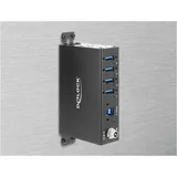 DeLock Industrie Hub 4 x USB 5 Gbps Industrie-Hub, 4x USB-A