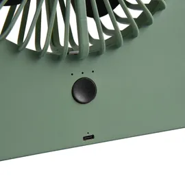 Trio RL LIVE YOUR LIGHT Reality Leuchten Tisch Ventilator Breezy R044-49, Kunststoff Pistaziengrün, 2 Watt, Akku Betrieb, USB-C, 3 Stufen