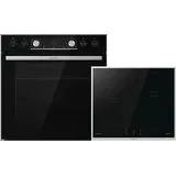 Gorenje BLACK SET 5 Induktion, Einbauherdset (Induktionskochfeld, A, 77 l)