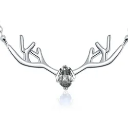 Silberkette "Geweih", Damen, Gr. one size, Silber 925 (Sterlingsilber), silber (silbern), COLLEZIONE ALESSANDRO, Basic, Halsketten, aus 925 Sterling Silber