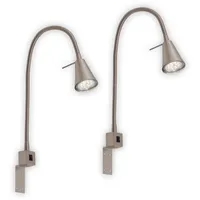 Briloner 2 x LED Flexible Wandleuchte Leselampe mit Schalter