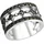 ZEEme Ring Silber 925 oxidiert mit 40x Markasit