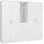 Forte Drehtürenschrank 199 x 181 x 52,7 cm Weiß