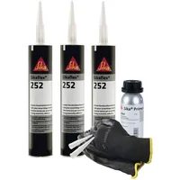 Vasalat Sikaflex 252 weiß 3x 300ml + Primer 207