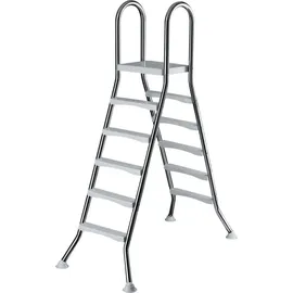 mediPool Poolleiter Edelstahl weiß 150 cm