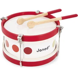Janod - My First Confetti Holz-Trommel, Kinder-Musikinstrument, Spielzeugnachbildung und Spielzeug für musikalisches Empfinden, ab 2 Jahren, J07608