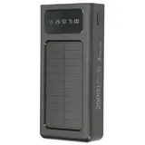 Extralink Powerbank 20000mAh Leistungsstarke Powerbank Ideal für Reisen Schwarz Solar Powerbank schwarz