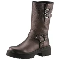 Gabor Bikerboots, Blockabsatz, Plateau, Stiefelette, Kurzstiefel mit Best Fitting, Gr. 40, bronzefarben, , 60852913-40