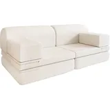 Home Deluxe Kindersofa LIV 140 x 70 x 53 cm Cord beige