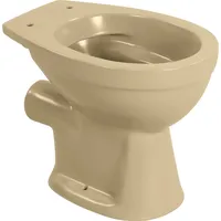 Sanicomfort Stand-WC beige spülrandlos, Abgang, waagrecht, Tiefspüler – Beige