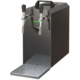 ich-zapfe STREAM 50K mit Luftpumpe Bierkoffer, Durchlaufkühler 2-leitig Trockenkühler, ohne,5 L Adapter