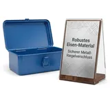 UKCOCO Kleiner Werkzeugkasten: Mini-Werkzeugkasten Aus Metall Werkzeugwagen- Mit Metallriegelverschluss Tragbarer Metall- Zur Aufbewahrung Kleiner Werkzeuge