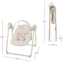 Kinderkraft - Babyschaukel mit Melodie SWINGEE beige 4xAAA/230V - Beige