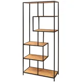 Riess-Ambiente Bücherregal SLIM LINE - Industrial 185cm Wildeiche schwarz sechs Regalböden pflegeleicht