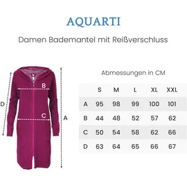 Aquarti Bademantel Aquarti Streifenmuster Smaragdgrün XL