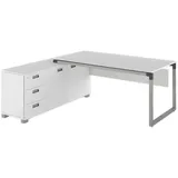 aea Eckschreibtisch Weiß Buche