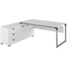 aea Eckschreibtisch Weiß Buche