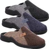Rohde Herren Pantoffeln Hausschuhe Filz Vaasa-H 2731, Größe:43 EU, Farbe:Blau - Blau - 43