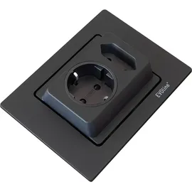 EVOline Einbausteckdose 1 St. Schwarz