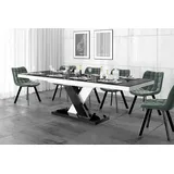 Design Esstisch Tisch HEN-111 Hochglanz ausziehbar 160 bis 256 cm