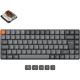 Keychron K3 Max, grau, LEDs RGB, hot-swap, Gateron LOW PROFILE 2.0 BROWN, USB/Bluetooth, DE (K3M-H3-DE)