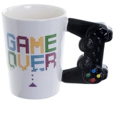 Puckator GAME OVER Gamecontroller geformter Henkel Tasse aus Dolomit-Keramik