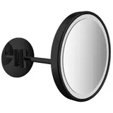 EMCO Pure LED Rasier- und Kosmetikspiegel, 1-armig, Direktanschluss, rund, 109413308, Farbe: schwarz