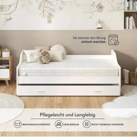 Fdm Matratze 100x200 cm COMFORT DUO MAX Kaltschaummatratze 7 Zonen H3 H4 HR-Schaum 14 cm mit waschbarem Premium Bezug