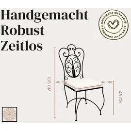 Marrakesch Orient & Mediterran Interior Cordoba Gartenstuhl 2 St. 0 x 0 x 0 cm schwarz