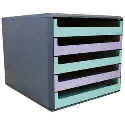 M und M Schubladenbox La Prima (Korpus anthrazit) lila, 24.3x4x33.3 cm
