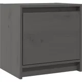 vidaXL Nachttische 2 Stk. Grau 40x30,5x40 cm Massivholz Kiefer