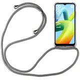 Handykette für Xiaomi Redmi A1 Handyhülle mit Band Hülle mit Kordel Handy Tasche Grau - Grau