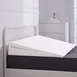 SUNYRISY Keilkissen Bett Matratzenkeil Super Groß, 99 x 81 x 19 cm Bücherkissen Betterhöher, Keilkissen Bett Kopfteil, Reflux Kissen Erwachsene Geeignet für Menschen mit saurem Reflux, Weiß